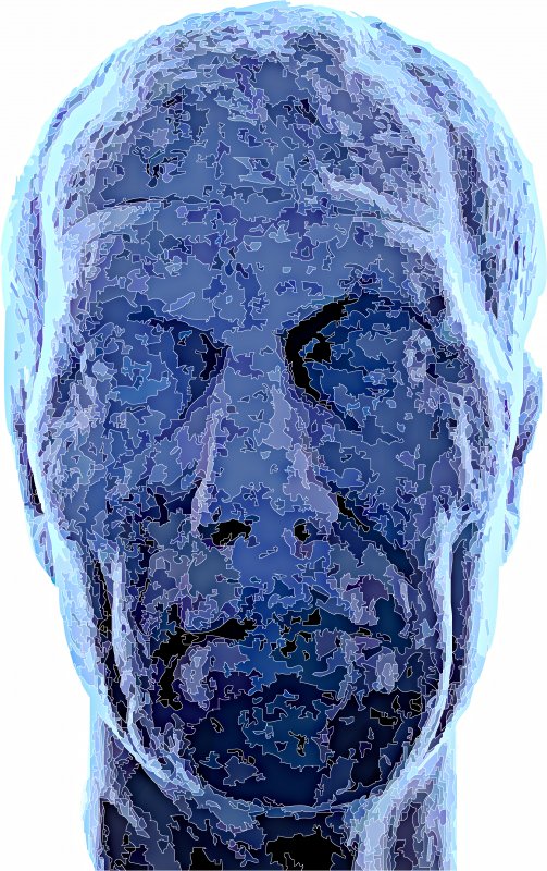 Blue man from Madrid - by Tony Karp